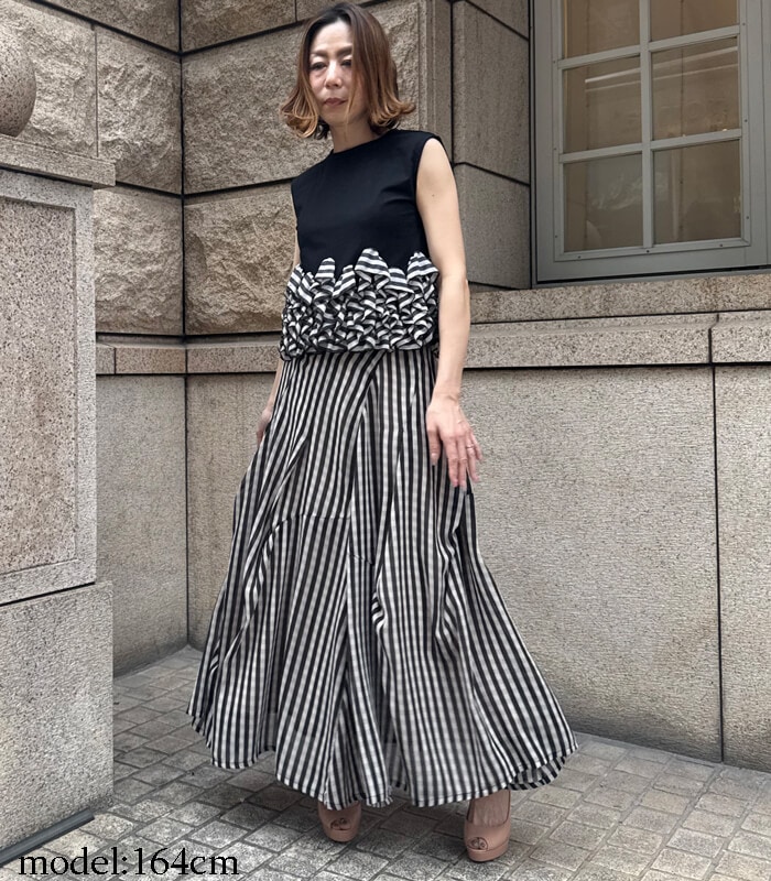 DOS DIOSAS】ストライプフレアスカートD8727 | WEAR,スカート | DESERT