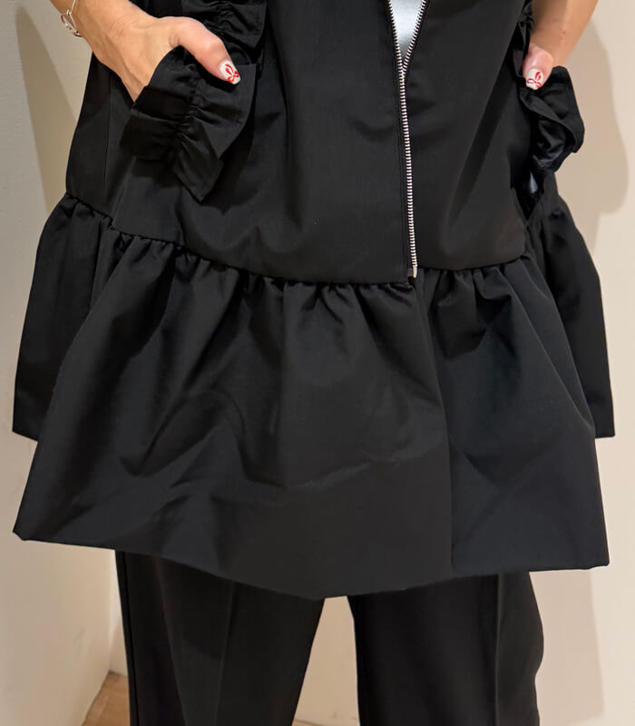 【PICCIN PERLA】ポケットフリルペプラムベスト★☆907000