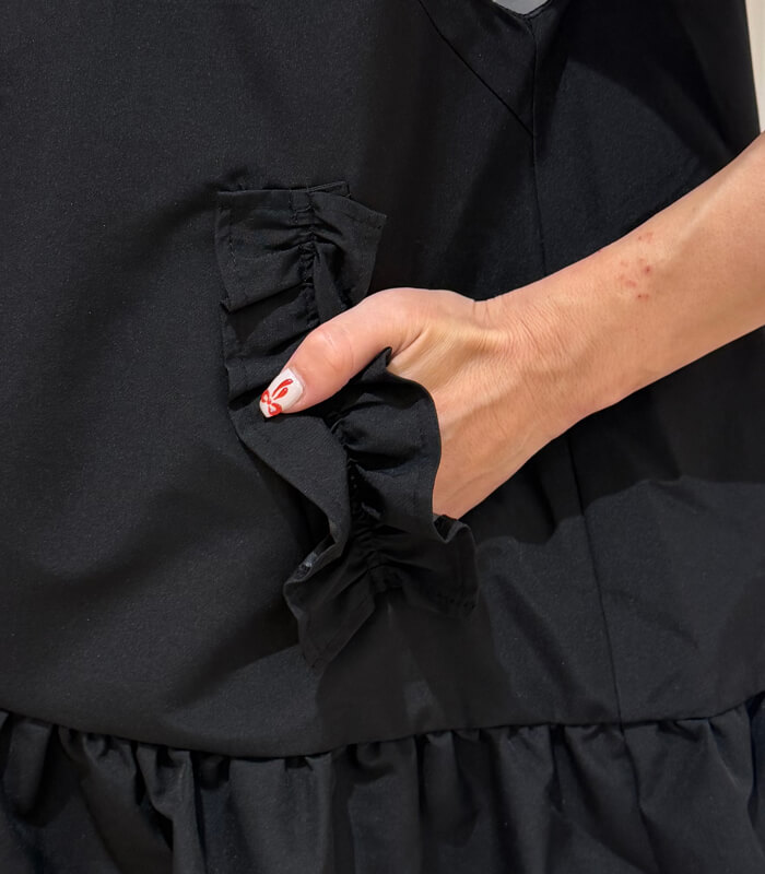 【PICCIN PERLA】ポケットフリルペプラムベスト★☆907000