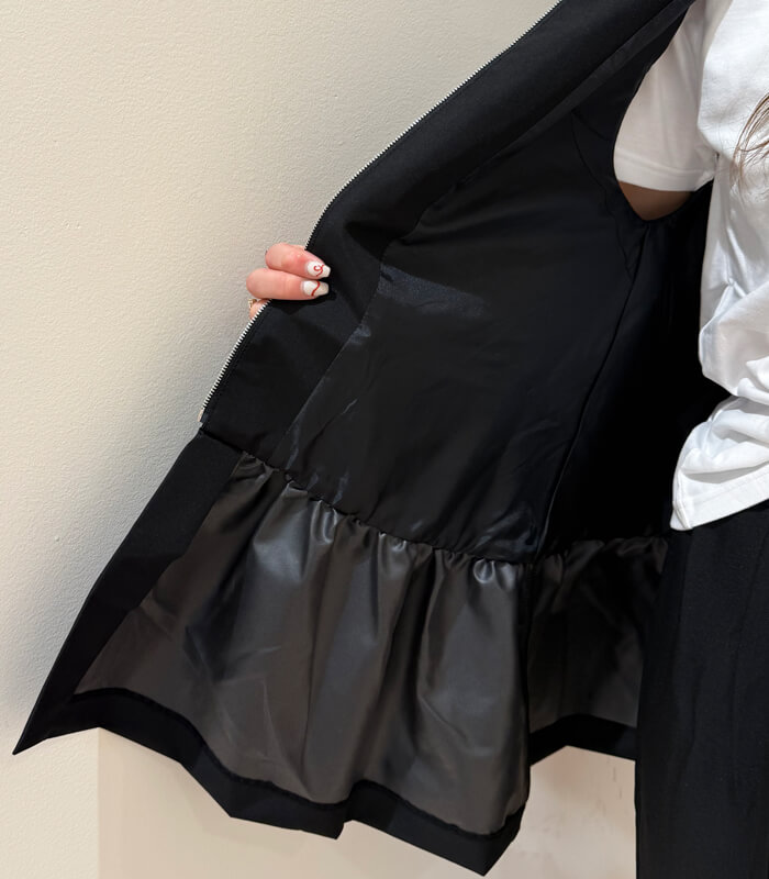 【PICCIN PERLA】ポケットフリルペプラムベスト★☆907000