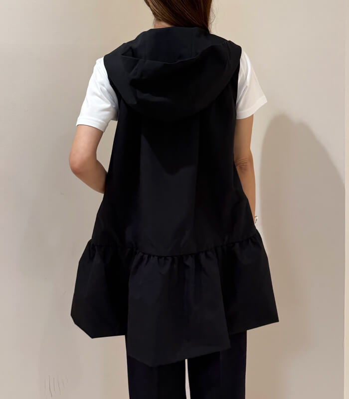 【PICCIN PERLA】ポケットフリルペプラムベスト★☆907000