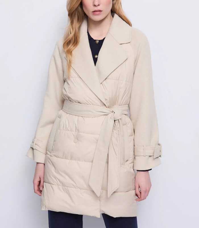 【SALE】【GAUDI】ベルト付きダブルブレストダウンジャケット■IT521FD35006