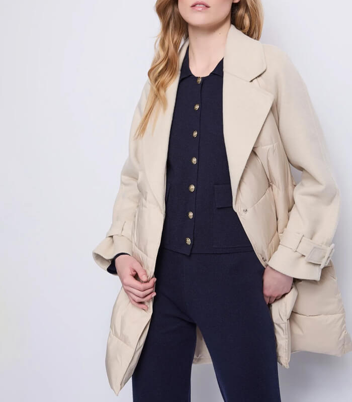 【SALE】【GAUDI】ベルト付きダブルブレストダウンジャケット■IT521FD35006