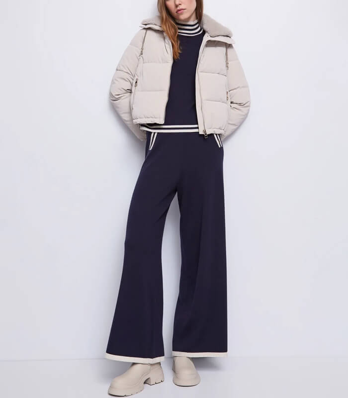 【SALE】【GAUDi】配色ポイントニットパンツ●IT521BD23001