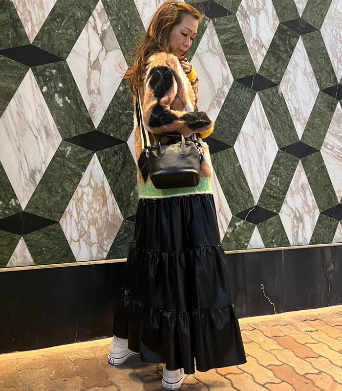 【RIPANI】バイカラーストラップレザーマイクロミニトートバッグ★☆5545OW-STELLA