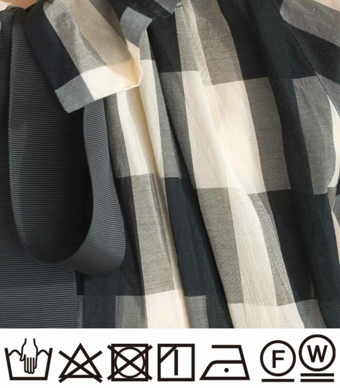 【PICCIN】ビッグカラーグログランリボンチェック柄ブラウス★☆150020