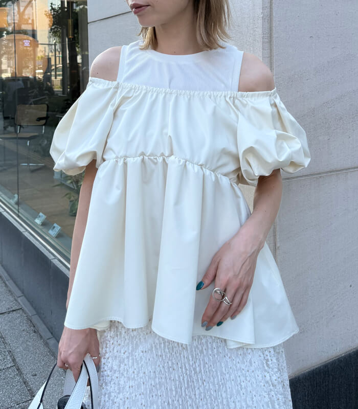 【SALE】【Re.Verofonna】タンクレイヤードペプラムブラウス▼☆5253314