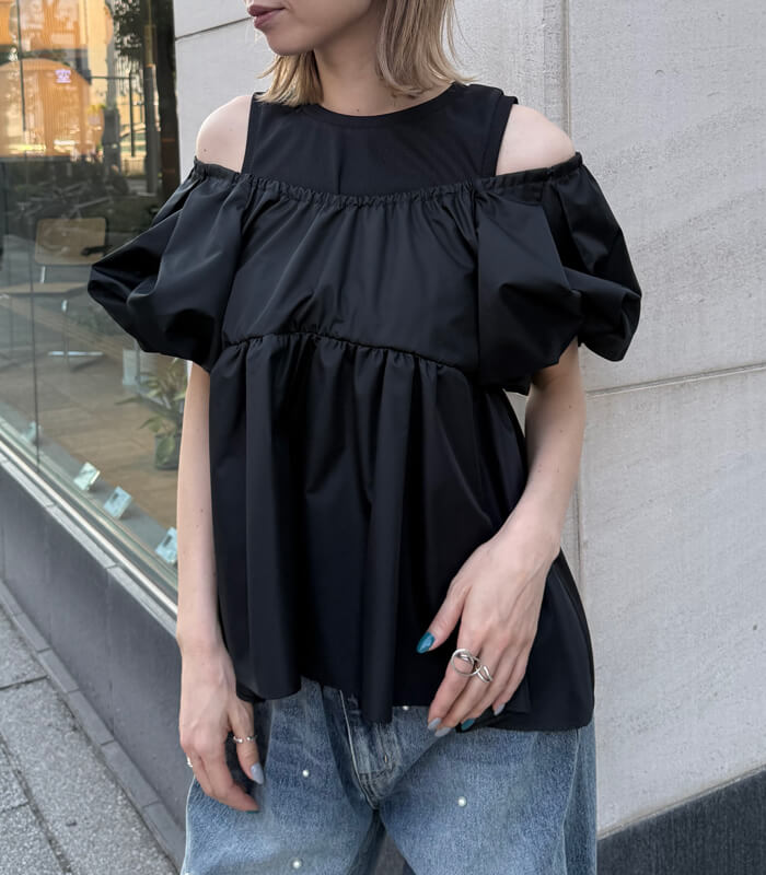 【SALE】【Re.Verofonna】タンクレイヤードペプラムブラウス▼☆5253314