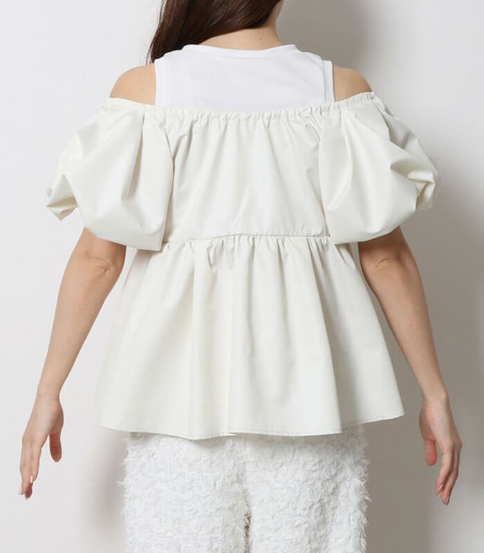 【SALE】【Re.Verofonna】タンクレイヤードペプラムブラウス▼☆5253314