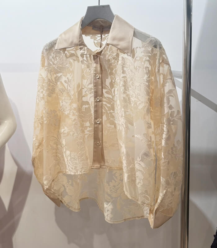 【RINASCIMENTO】シアージャガードハイフロントシャツ★ITRIN125114