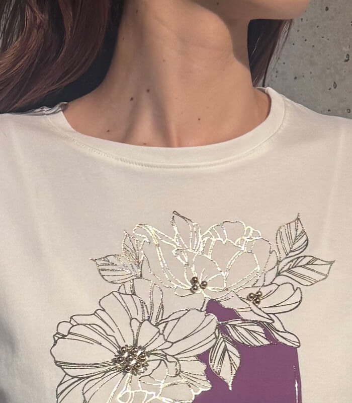 【RINASCIMENTO】フラワープリントTシャツ★☆ITRIN130519