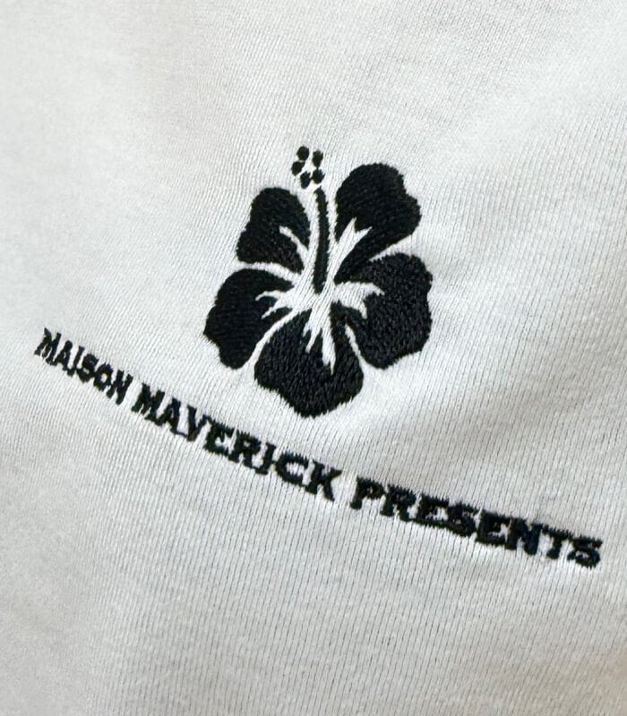 【MAISON MAVERICK PRESENTS】ハイビスカス刺繍Tシャツ★☆MM5134