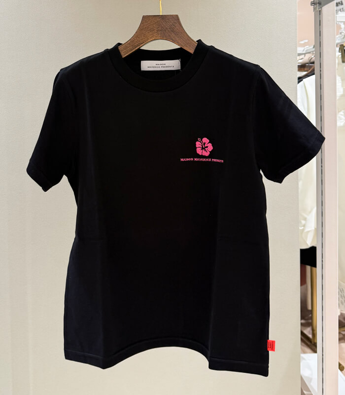 【MAISON MAVERICK PRESENTS】ハイビスカス刺繍Tシャツ★☆MM5134