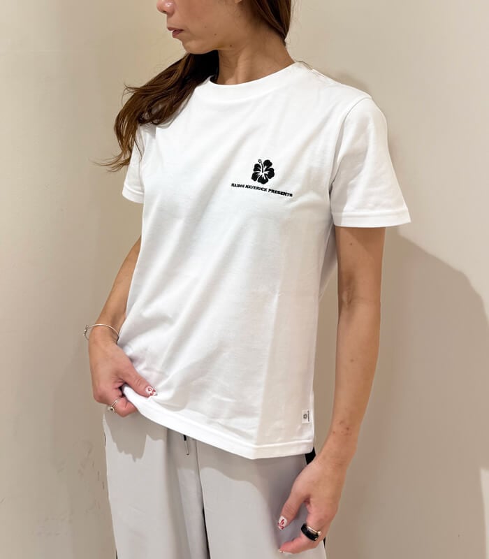 【MAISON MAVERICK PRESENTS】ハイビスカス刺繍Tシャツ★☆MM5134