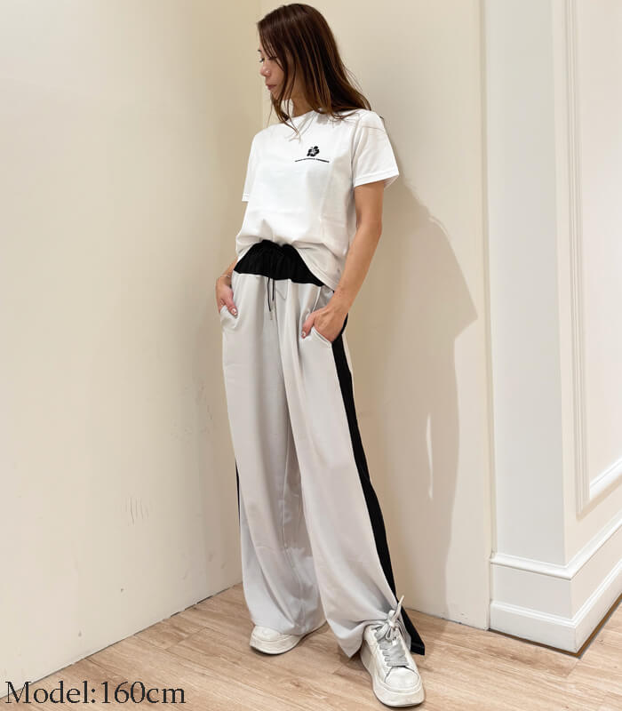 【MAISON MAVERICK PRESENTS】ハイビスカス刺繍Tシャツ★☆MM5134