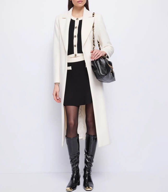 【GAUDI】バイカラーニットミニスカート★IT521FD73005