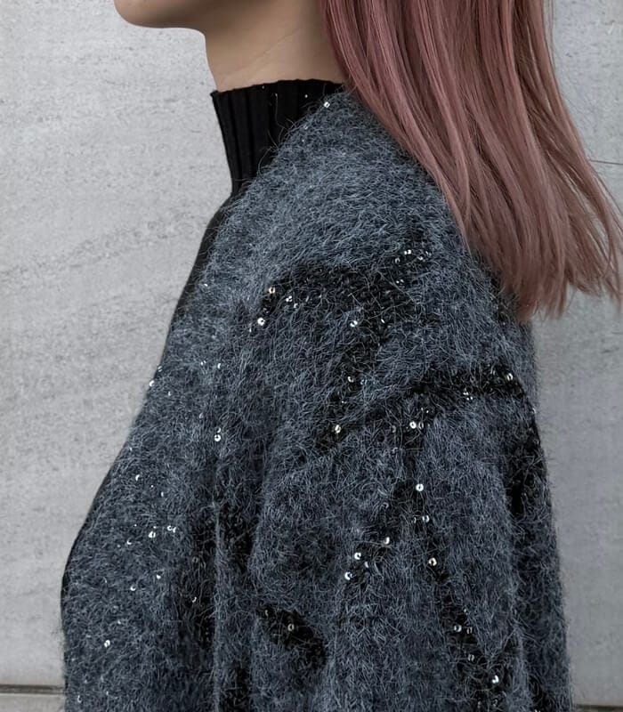 【SALE】【Desert Rose】スパンコールロングニットカーディガン▼☆BDKT-83