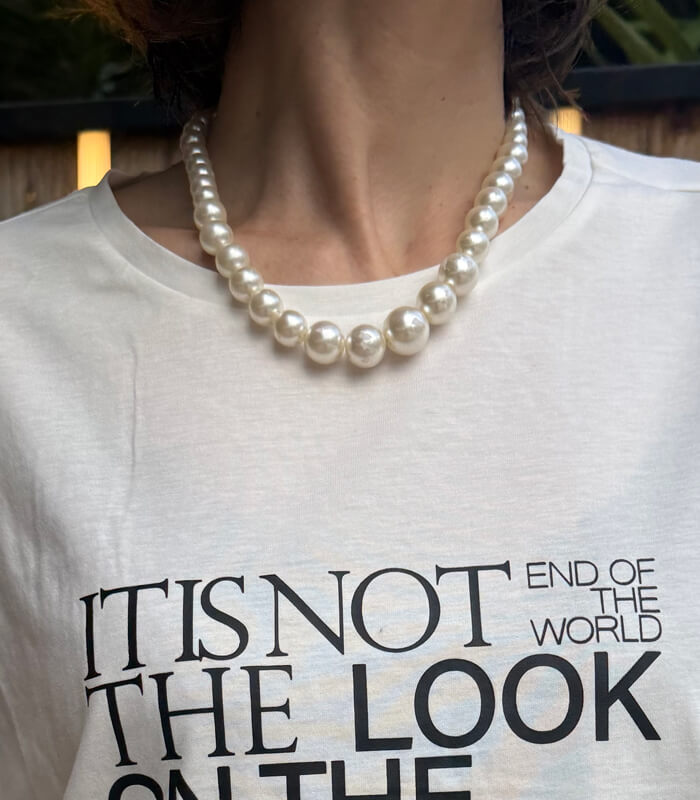 【SALE】【LUGIVA】後ろ袖ゴムメッセージロゴTシャツ■☆IT202481