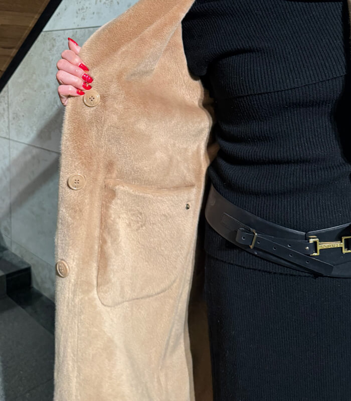 【SALE】【Rinascimento】リバーシブルムートンファーロングコート▼ITRIN122205