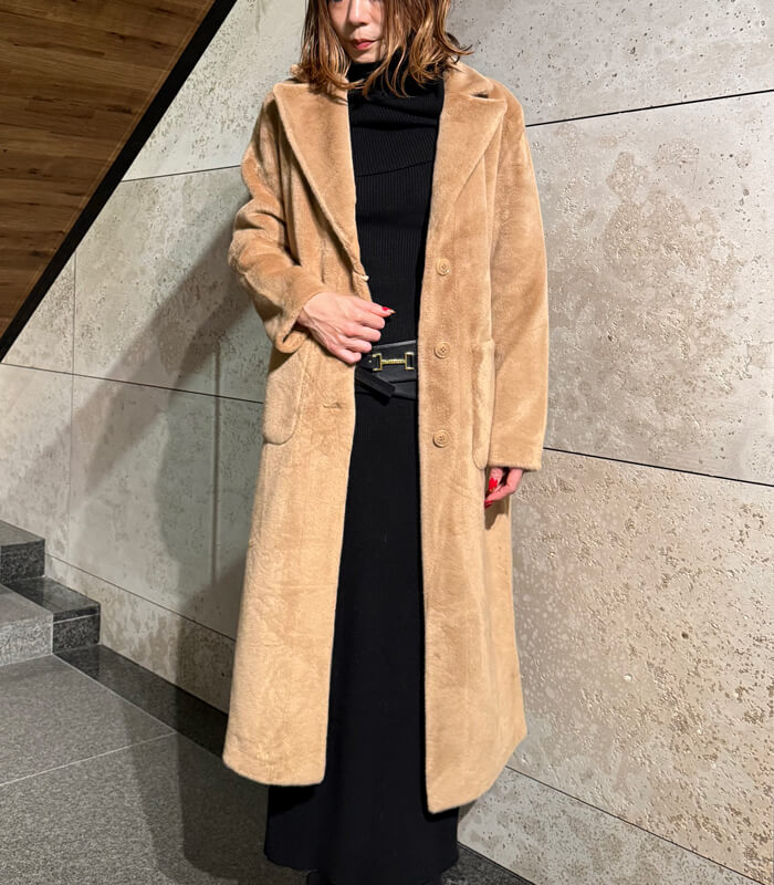 【SALE】【Rinascimento】リバーシブルムートンファーロングコート▼ITRIN122205