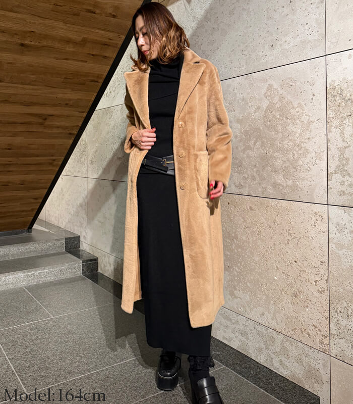 【SALE】【Rinascimento】リバーシブルムートンファーロングコート▼ITRIN122205