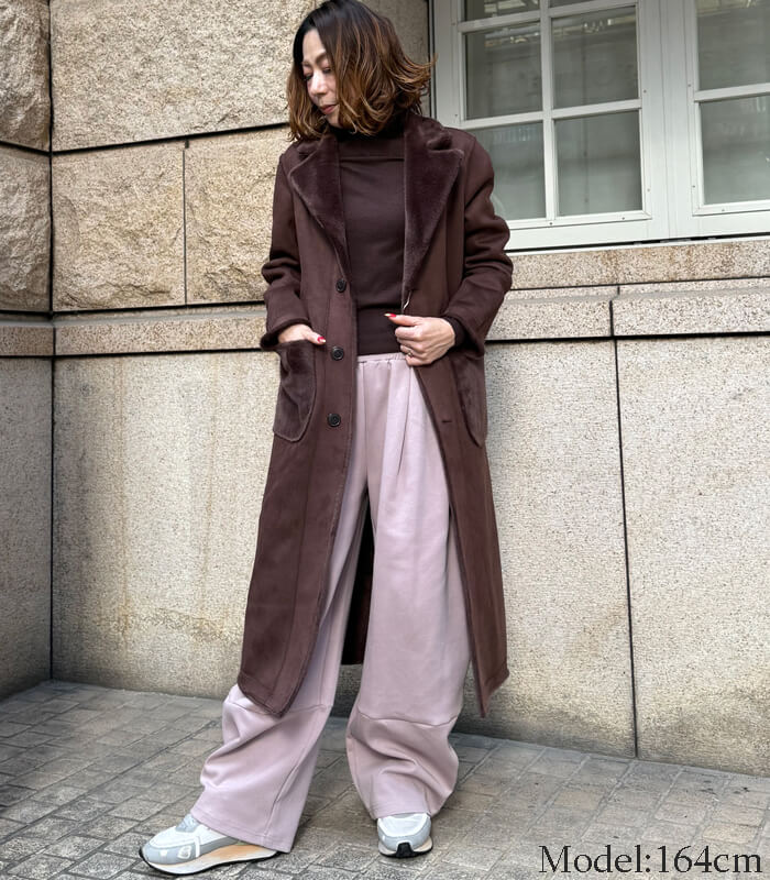 【SALE】【Rinascimento】リバーシブルムートンファーロングコート▼ITRIN122205