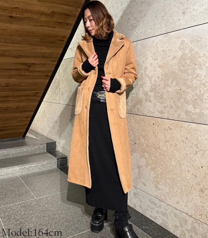 【SALE】【Rinascimento】リバーシブルムートンファーロングコート▼ITRIN122205