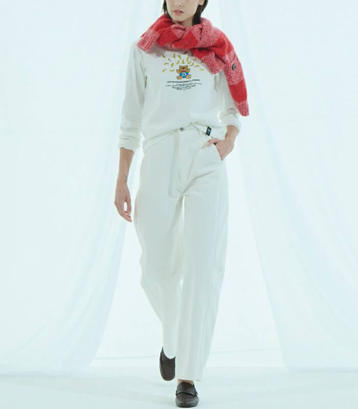【DOUBLE STANDARD CLOTHING】バナナベア  フライスロングTシャツ★☆0208-010-261