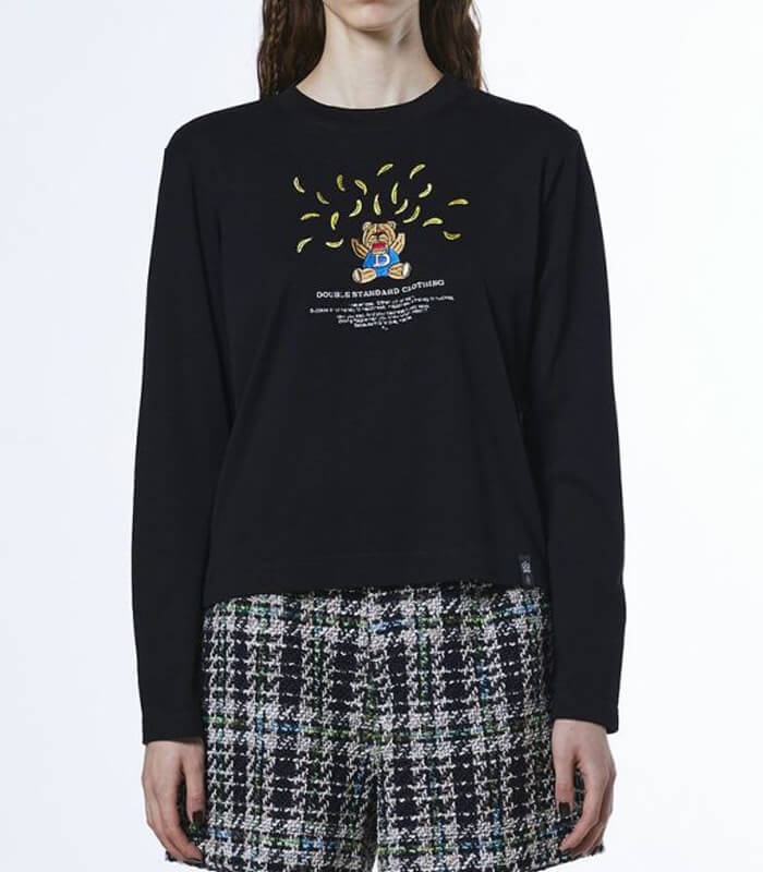 【DOUBLE STANDARD CLOTHING】バナナベア  フライスロングTシャツ★☆0208-010-261