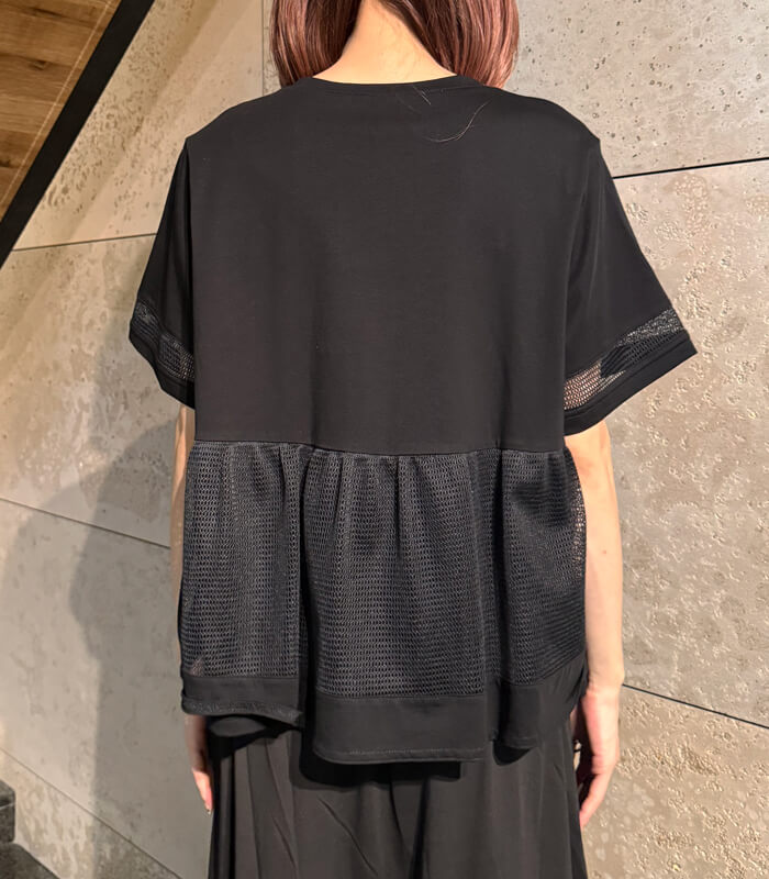 【SALE】【LUGIVA】メッシュ切り替えTシャツ■☆IT202690