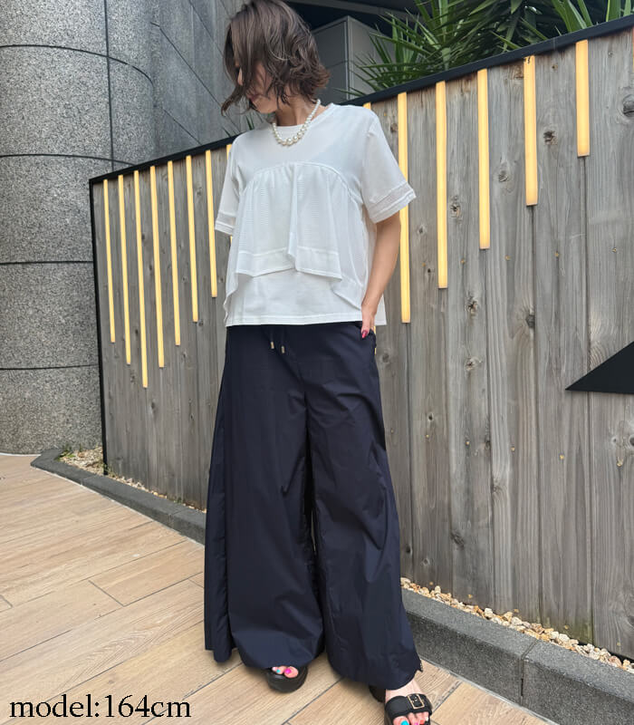【SALE】【LUGIVA】メッシュ切り替えTシャツ■☆IT202690