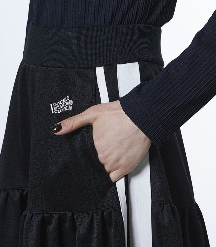 【DOUBLE STANDARD CLOTHING/ESSENTIAL】ブライトキング トラックティアードスカート★☆2502-060-261