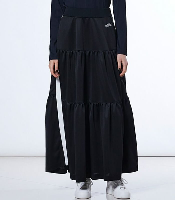 【DOUBLE STANDARD CLOTHING/ESSENTIAL】ブライトキング トラックティアードスカート★☆2502-060-261