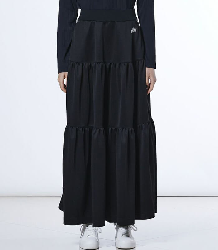 【DOUBLE STANDARD CLOTHING/ESSENTIAL】ブライトキング トラックティアードスカート★☆2502-060-261