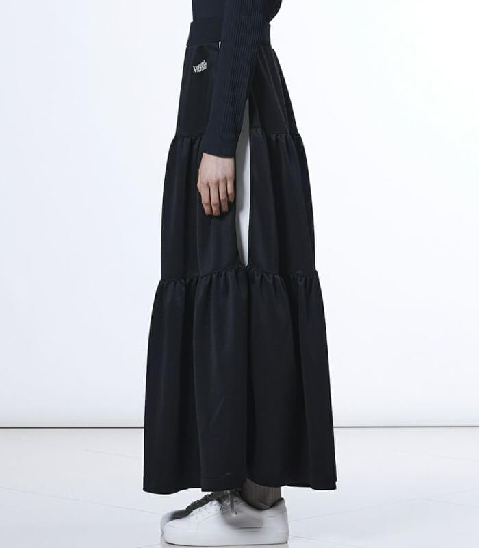 【DOUBLE STANDARD CLOTHING/ESSENTIAL】ブライトキング トラックティアードスカート★☆2502-060-261