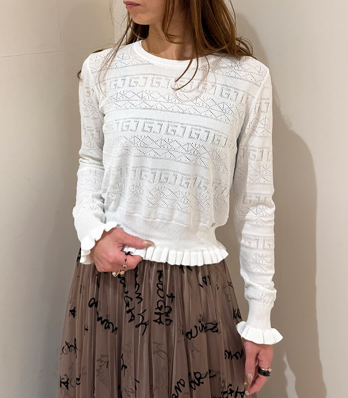【SALE】【GAUDi】アイレットロゴフリルニット■☆IT511BD53020