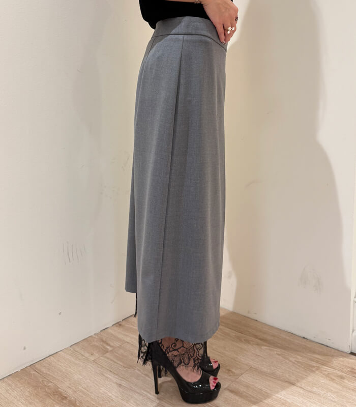 【RINASCIMENTO】サイドタックヘムレーススカート★ITRIN20039