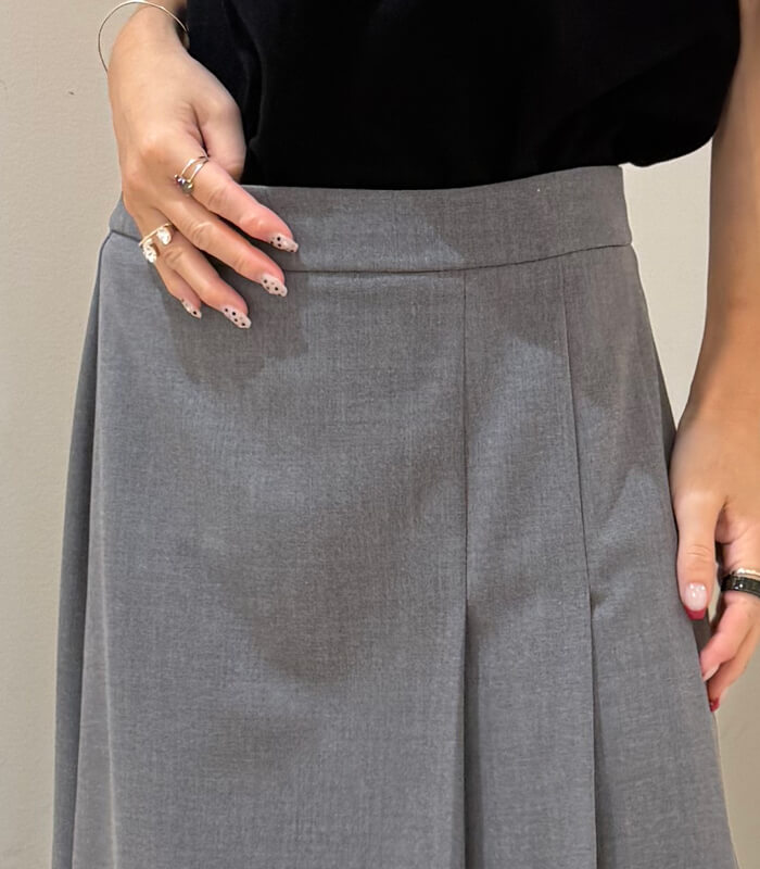 【RINASCIMENTO】サイドタックヘムレーススカート★ITRIN20039