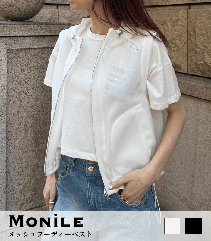 MoNiLE】メッシュフーディーベスト☆700572 | WEAR,アウター | DESERT ROSE