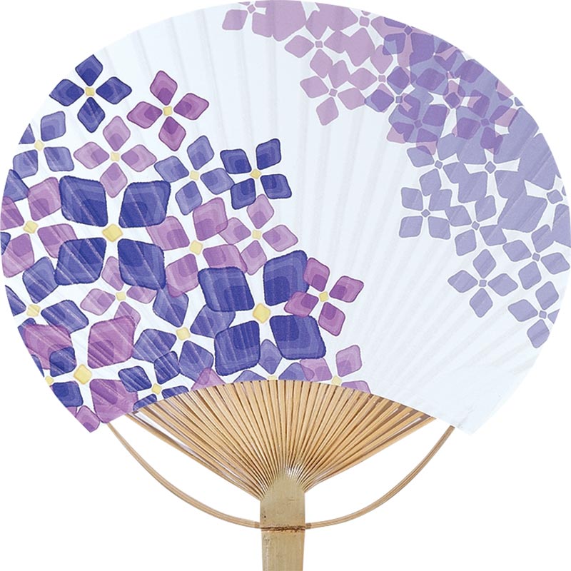 京うちわ 紫陽花透かしぼり 京うちわ 紫陽花透かしぼり 母の日プレゼント | 京うちわ 阿以波