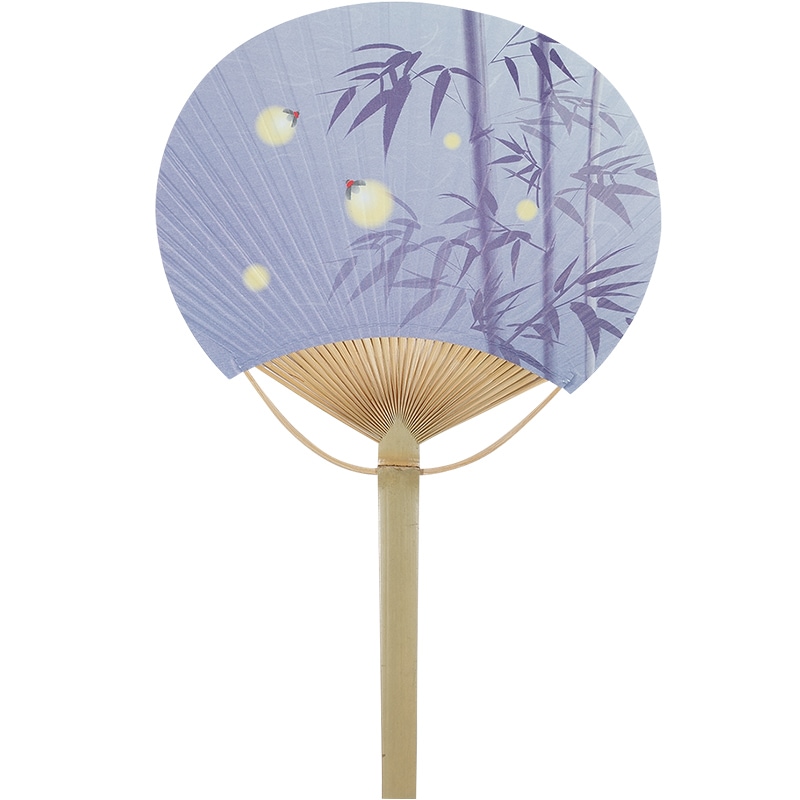 価格改定] 竹うちわ 竹に蛍│既製品 名入れうちわ｜デザインレーベル