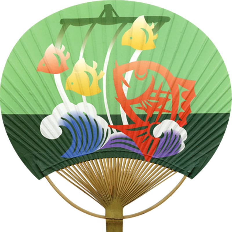 価格改定] 竹うちわ100本セット（10柄×各10枚）│既製品 名入れ