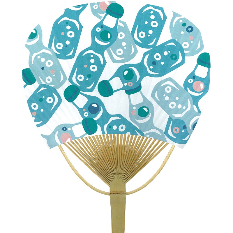 価格改定] 小竹うちわ100本セット（10柄×各10枚） │既製品 名