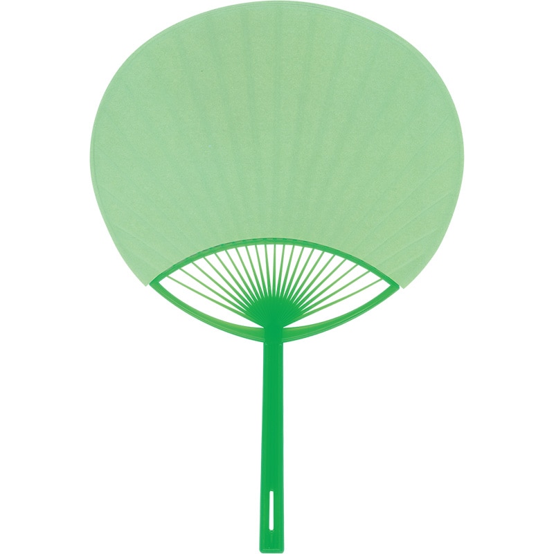 価格改定] カラーポリうちわ グリーン│既製品 名入れうちわ｜デザイン
