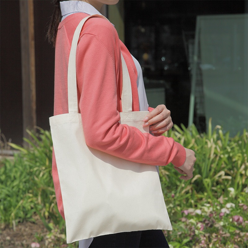 価格改定] コットンショルダーバッグ［B4程度/薄手/マチ無し］│名入れ