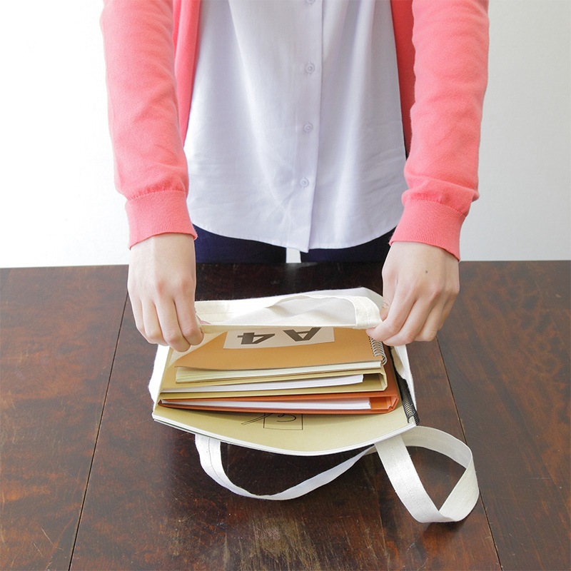 価格改定] コットンショルダーバッグ［B4程度/薄手/マチ無し］│名入れ