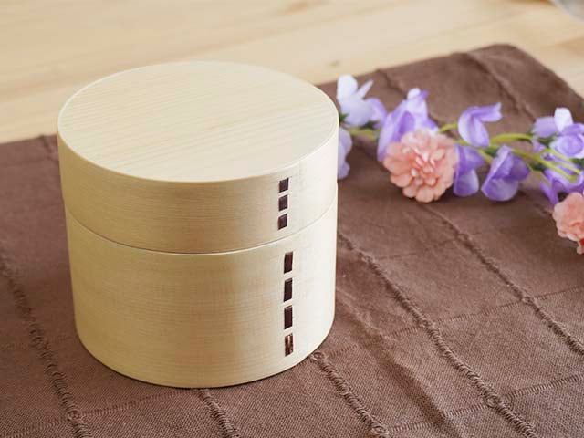 おひつ風まんまる2段曲げわっぱ弁当箱