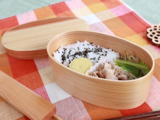 電子レンジも食洗器にもOK　天然木の曲げわっぱ弁当箱