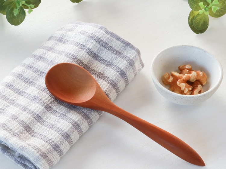 蜜蝋仕上げの国産スープスプーン