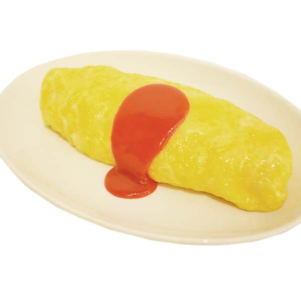 【送料無料】食品サンプル 展示用 オムライス ケチャップ 皿付き